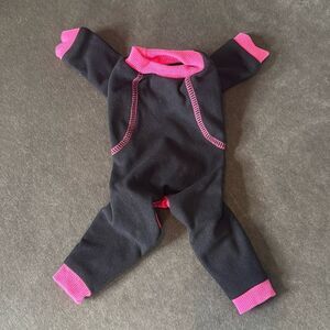 Dog One Piece Jumpsuit Pajamas Black and Pink Size XS for Small Dogs NEW